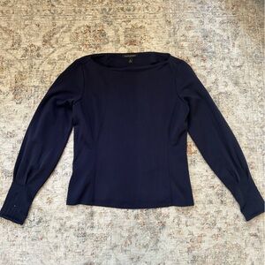 Never Worn Elegant Banana Republic Navy Crewneck Top
